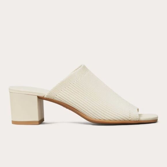 Everlane Shoes Glove Mule ReKnit Leather Bone Minimalist Neutral Womens 9.5 - Picture 2 of 11